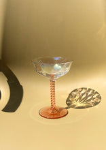 Load image into Gallery viewer, S/4 Iridescent Pink Stem Champagne Coupes
